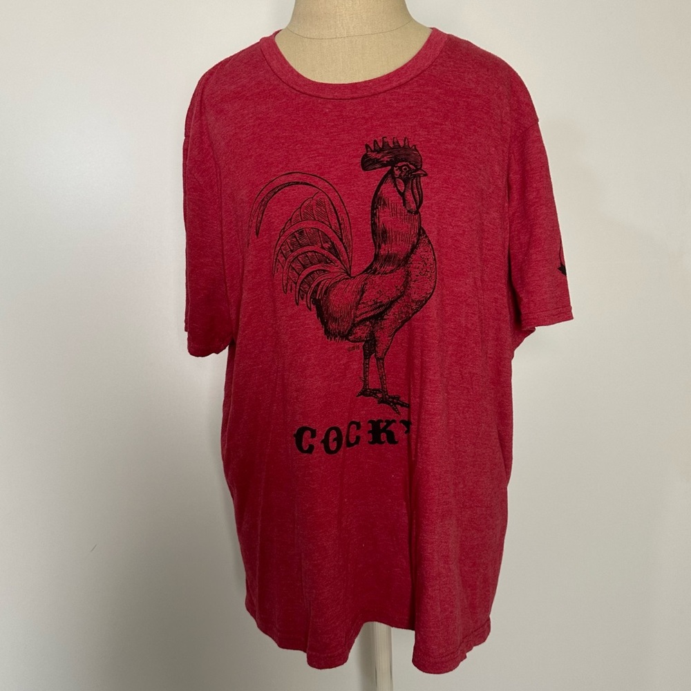 Mason jar label Cocky Rooster graphic t-shirt xl - Picture 11 of 16